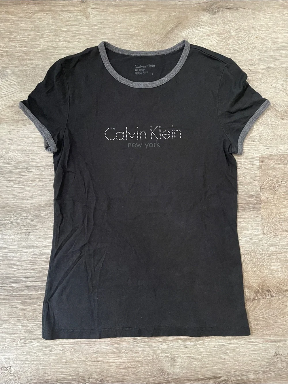 Calvin Klein bling logo baby tee size small